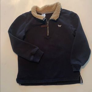 Carters Boys size 5T Black Half ZIP Pullover